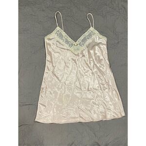 California Dynasty Baby Pink Vintage Night Gown Large Silky Polyester